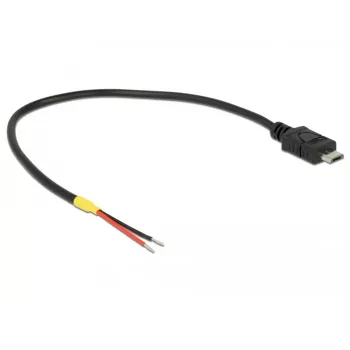 USB laidas DeLOCK 85541 Micro-USB B 0,2 m Juoda