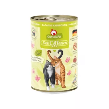GRANATAPET DeliCATessen Fazanas ir triušis – šlapias ėdalas katėms – 400g
