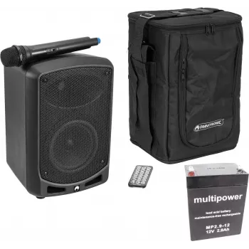 Nešiojama PA sistema Omnitronic WAMS-65BT su Bluetooth, maitinama baterija