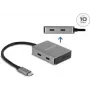 USB Type-C stotelė DeLOCK 64249 10000 Mbit/s Juoda Pilka