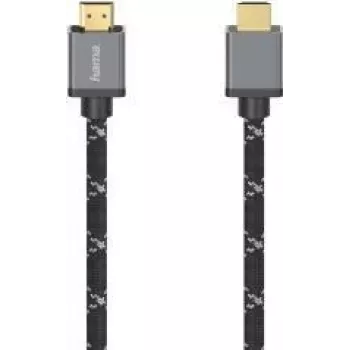 HDMI kabelis Hama 00205239 2 m HDMI A tipo (standartinis) juodas, pilkas