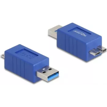 DeLOCK 67214 USB Type-A į USB Micro-B adapteris, mėlynas