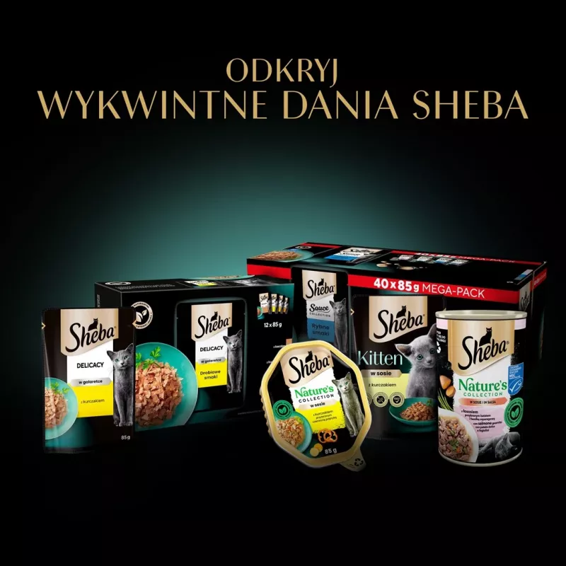 SHEBA Sauce Collection Fish flavors collection - šlapias kačių ėdalas - 40x85 g