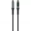 USB-C kabelis 4smarts 541438 USB4 Gen 2x2 1,5 m USB-C juodai pilkas