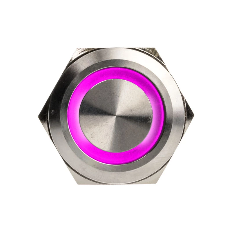 DimasTech PD197 25 mm Silverline Ring vandalizmui atsparus mygtukas