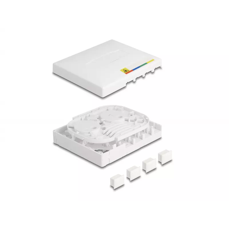 DeLOCK Optinė skirstomoji dėžutė FTTH sieniniam montavimui 4 × SC Simplex / LC Duplex balta