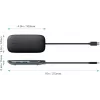 USB-C stotelė nešiojamam kompiuteriui AUKEY CB-C71 — 3x USB‑C (USB 3.2 Gen1), HDMI, RJ‑45, MicroSD, USB PD 100W, 0,15 m kabelis, juoda