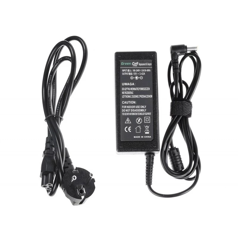 Maitinimo adapteris Green Cell AD01P — 60 W, 19 V 3,42 A, vidinis nešiojamojo kompiuterio maitinimo šaltinis, juodas