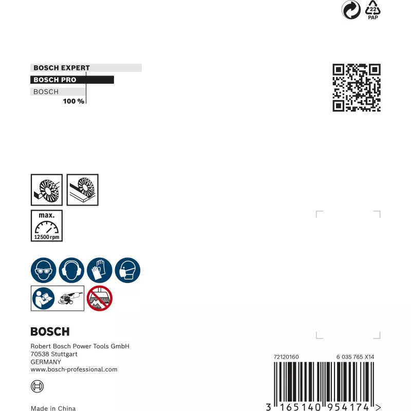 Bosch 2 608 620 731 vielinis šepetys kampiniam šlifuokliui, X-LOCK Heavy