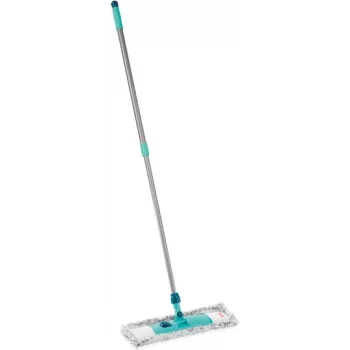 Leifheit 55210 Microfiber Grey Turquoise – plokščia mikropluošto šluota grindų valymui