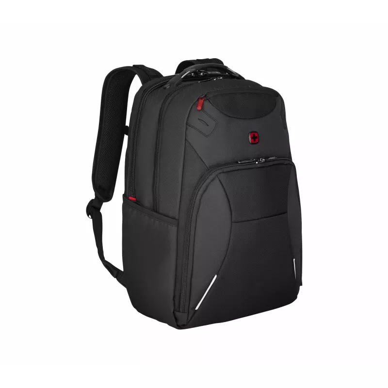 Kuprinė kasdieninė Wenger SwissGear Cosmic Black iš perdirbto poliesterio ir PVC, 17 inch