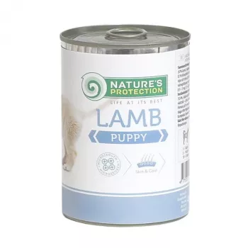 Šlapias ėdalas šuniukams Nature’s Protection Puppy Lamb 400 g – pilnavertis konservuotas ėdalas su ėriena šuniukams