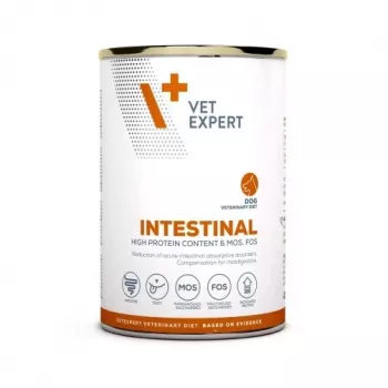 Šlapias šunų ėdalas VETEXPERT Veterinary Diet Intestinal 400 g, paukštiena, be grūdų, atsigavimui po virškinimo trakto operacijos