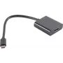 Vaizdo kabelio adapteris S/CONN 14-05001 0,2 m USB Type-C į HDMI Type A juodas
