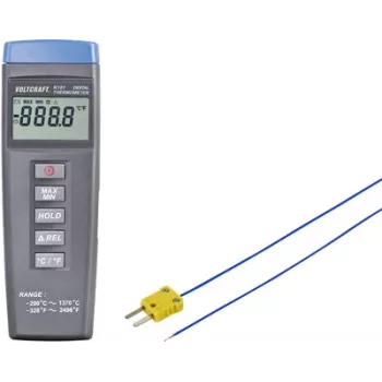VOLTCRAFT K101 + TP 202 temperatūros matavimo prietaisas -200 iki +1370 °C, zondas K tipo