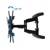 Priekinės sienos laikiklis ESPERANZA ERW021 40–85 colių plokščiajam televizoriui, metalinis, pakreipiamas, 6–50 cm atstumas, 68 kg apkrova, VESA 200x100–600x500 mm