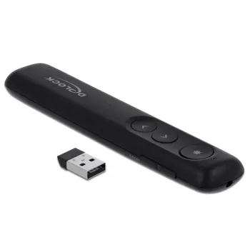 Lazerinis pristatymo pultelis DeLOCK USB 64092 juodas