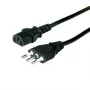 VALUE - Maitinimo laidas - CEI 23-50 (M) į IEC 60320 C13 tiesus - AC 250 V - 10 A - 1,8 m - Juodas - Italija