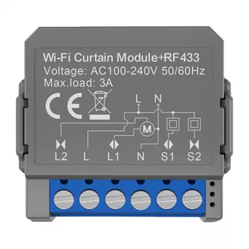 Išmanusis užuolaidų valdymo modulis Avatto CSM16-RF-1 su Wi‑Fi ir RF valdymu