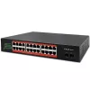 Tinklo jungiklis QOLTEC Gigabit Ethernet PoE 24xRJ45 2xSFP