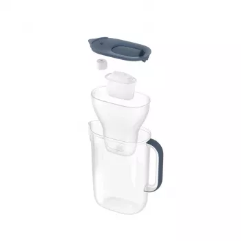 Vandens filtro ąsotis BRITA Style Essential 2,4 L Graphite su MAXTRA kasetė, Smart Light, 1,4 L filtruoto vandens talpa