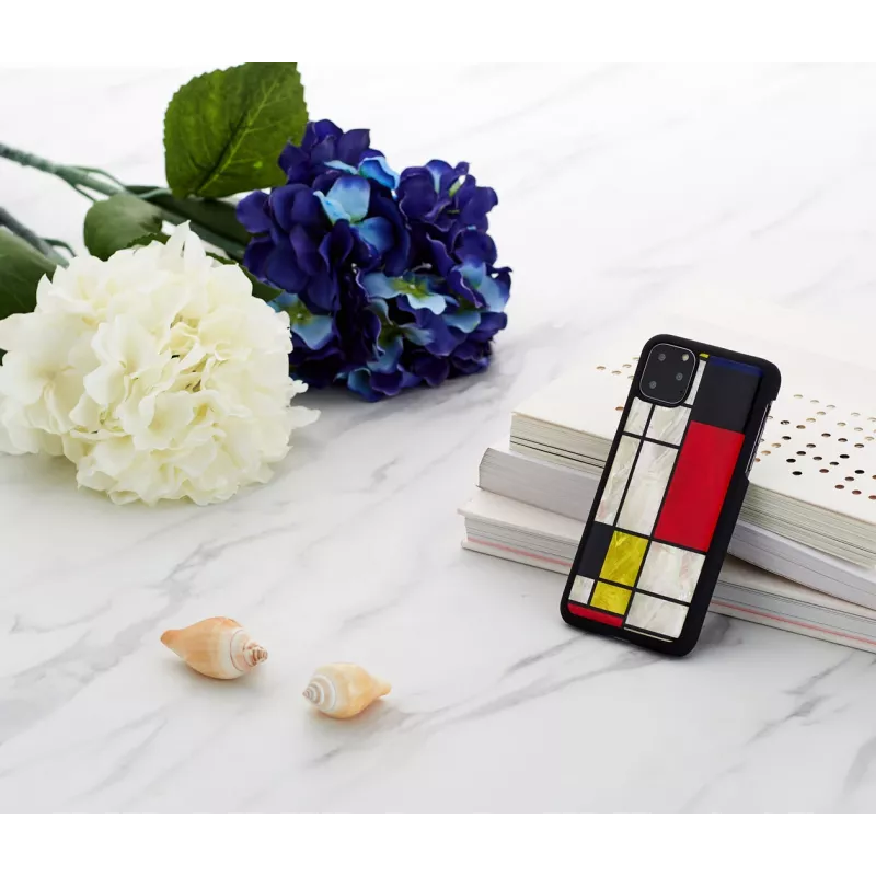 Mobiliojo telefono dėklas iKins, skirtas iPhone 11 Pro Max — Mondrian juodas apsauginis dėklas
