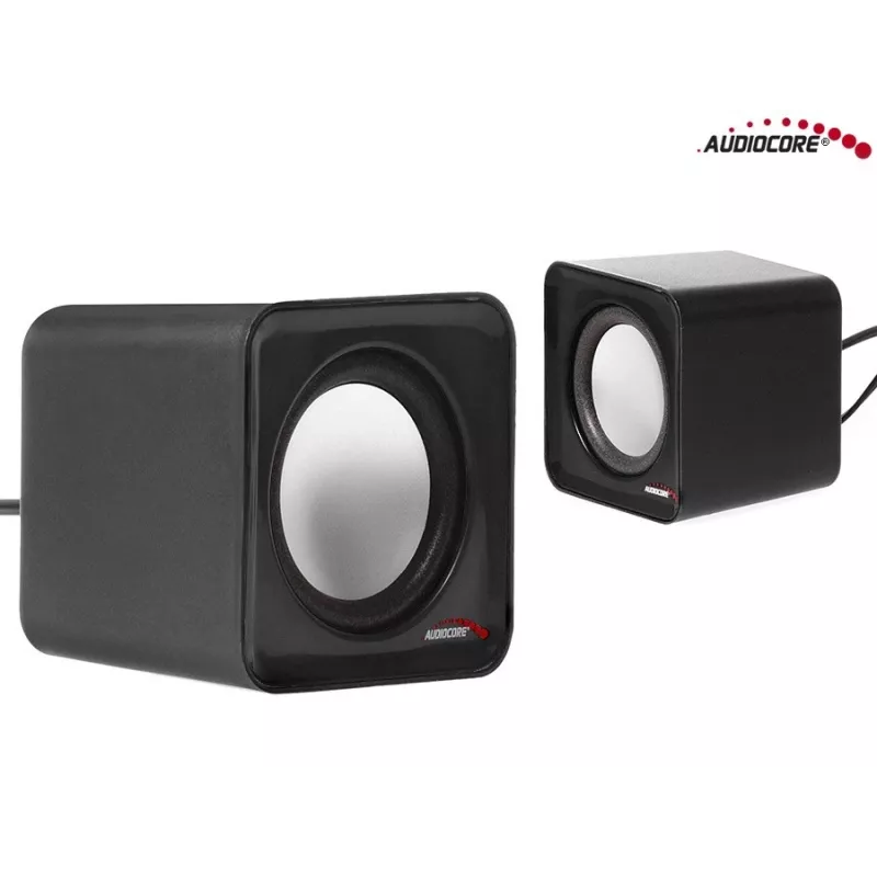 2 krypčių kompiuterio garsiakalbis Audiocore AC870 B — 3 W RMS, maitinimas per USB, 3,5 mm įvestis, 2.0 kanalai