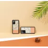 Apsauginis dėklas man and wood Samsung Galaxy Note20 Ultra — Rožinis gėlių raštas juodame fone