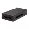Ventiliatorių greičio valdiklis SilverStone LSB01 – 3 kanalų rankinis valdiklis, juodas plastikinis korpusas, 46×19 mm