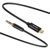 Baseus Yiven garso laidas USB-C į 3,5 mm lizdą, 1,2 m (Juoda)