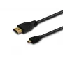 HDMI kabelis SAVIO CL-39 1 m — A tipo (vyriškas) į D tipo Micro (vyriškas), HDMI 1.4, 4096x2160, ARC, Ethernet, paauksuoti kontaktai, juodas