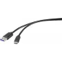 Renkforce RF-4536472 USB laidas 0,3 m USB 3.2 Gen 2 (3.1 Gen 2) USB A USB C juodas