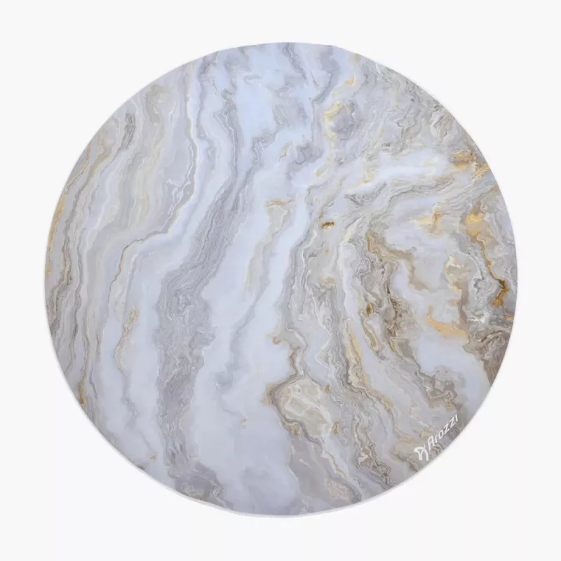 Arozzi Zona Round apsauginis kilimėlis grindims, White Marble