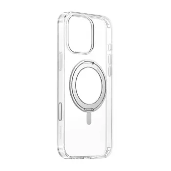 Magnetinis dėklas Baseus SkyRing 360° iPhone 16 Pro – skaidrus, su 360° sukamu žiedu