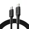 Green Cell PowerStream KABGC07 USB-C į Lightning kabelis, 1 m, PD, Apple MFi, juodas