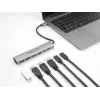 DeLOCK 64232 USB 3.2 Gen 1 stotelė, 4× USB-A, 2× USB-C, pilka