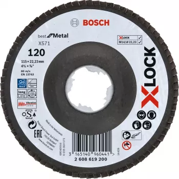 Šlifavimo diskas Bosch X-LOCK X571 BEST FOR METAL