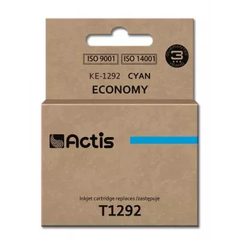 Dažų kasetė ACTIS KE-1292 Cyan, suderinama su Epson, dažų pagrindu, 15 ml, standartinės išeigos, vienetinis paketas