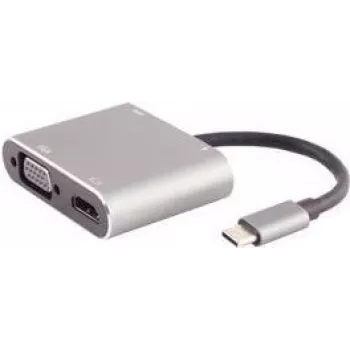 ShiverPeaks S/CONN 14-05026 USB 3.2 Gen 1 Type-C dokų stotelė nešiojamam kompiuteriui, pilka