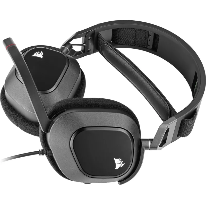 Ausinės CORSAIR HS80 RGB USB Headset Carbon