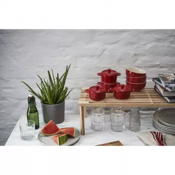 Staub Mini Cocotte Round, 4 vnt. - 200 ml, Raudona