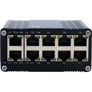 Nevaldomas PoE jungiklis Exsys EX-62025POE 10 prievadų Gigabit, 802.3af/at PoE palaikymas