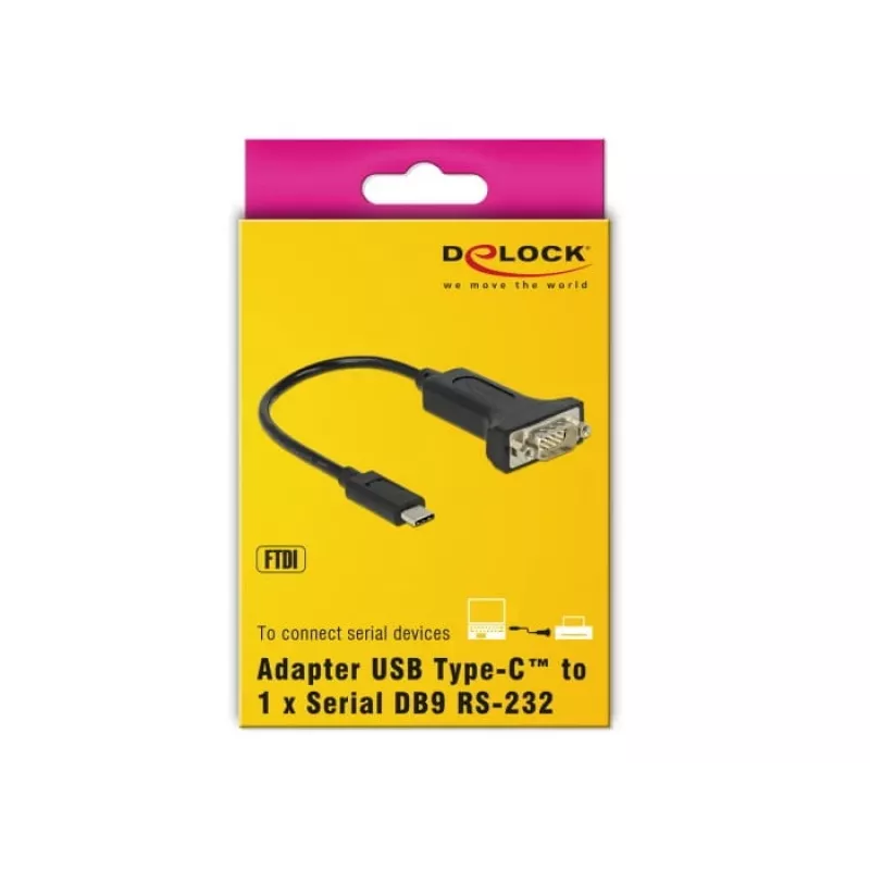 Serijinis kabelis DeLOCK 63908 Juodas 0.15 m DB-9