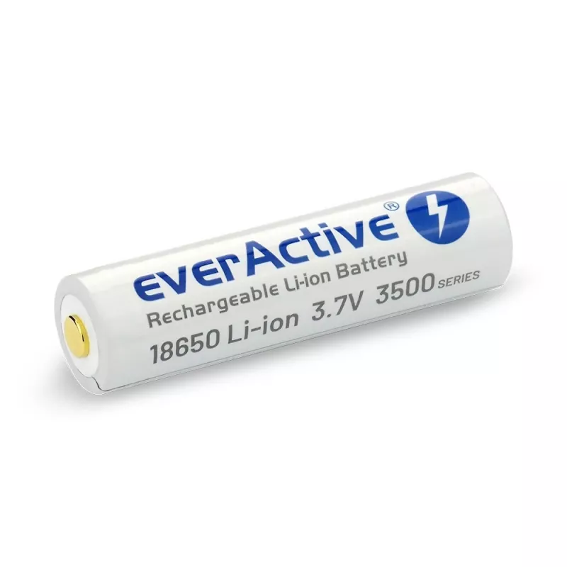 18650 Li-Ion 3,7V everActive 3500mAh baterija (1 vnt.) su mikro-USB ir apsauga