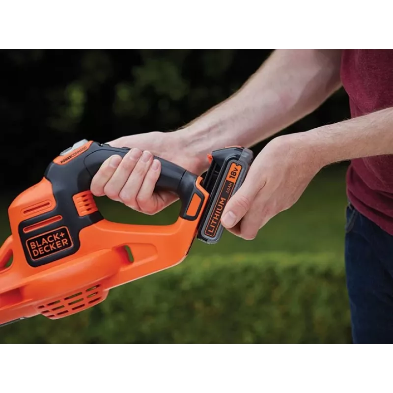 Belaidis lapų pūstuvas Black & Decker GWC1820PC 209 km/h, juoda/oranžinė, 18 V ličio