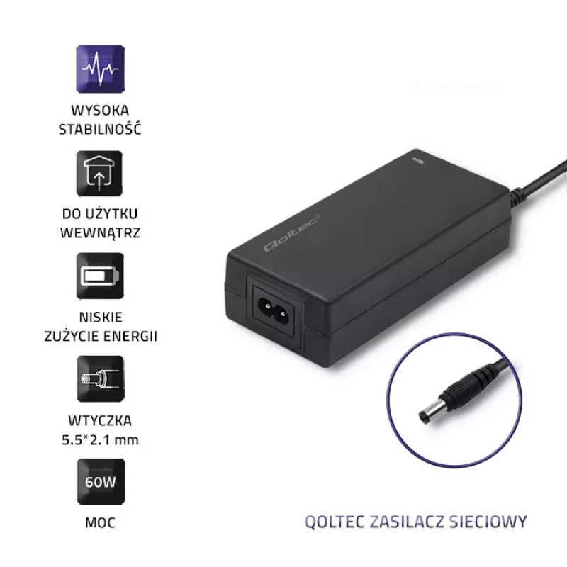 Maitinimo adapteris Qoltec 50796 60 W