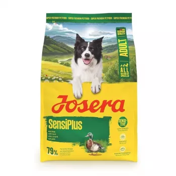 Sausas šunų ėdalas JOSERA Adult SensiPlus 3 kg – paukštiena, 24% baltymų, 12% riebalų, be glitimo ir sojos jautriam virškinimui