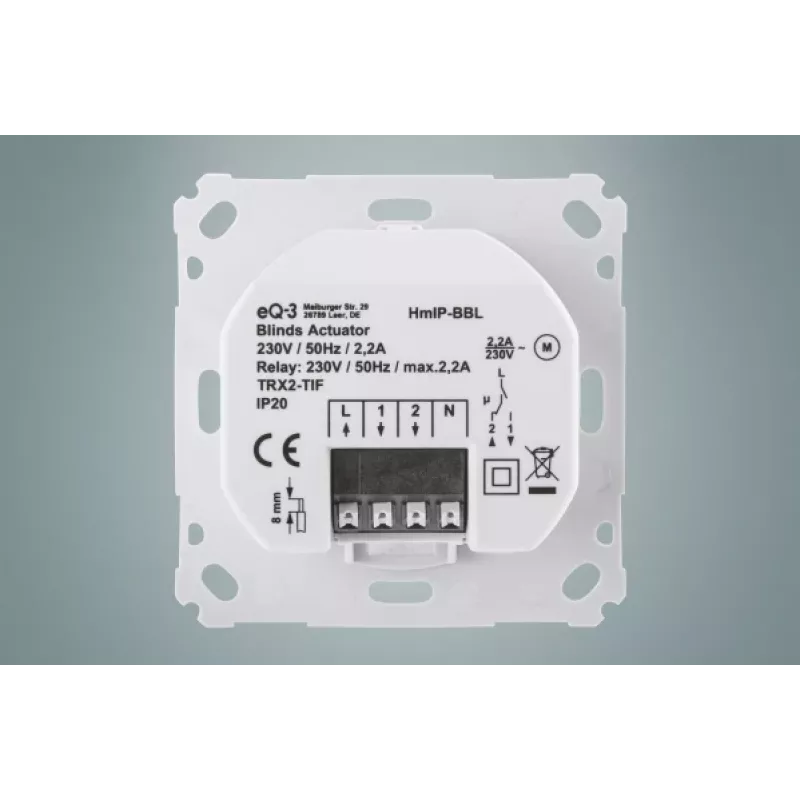 EQ3-AG HmIP-BBL belaidis elektroninis žaliuzių / roletų valdiklis baltas (151333A0)
