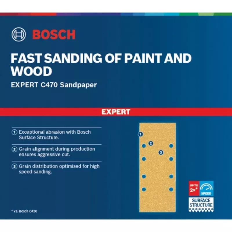 Bosch 2 608 900 857 šlifavimo popieriaus lapas medienai