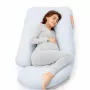 Momcozy PP101 U formos nėščiųjų pagalvė, tamsiai pilkas velvetas